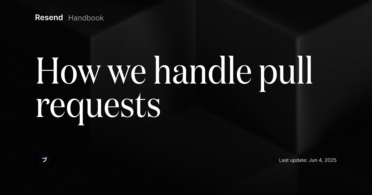 How we handle pull requests